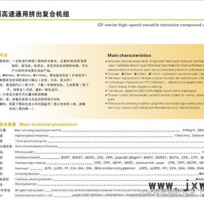 【高端塑料機械】高速通用擠出復(fù)合機生產(chǎn)線