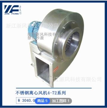 浙風(fēng)機4-72系列不銹鋼離心風(fēng)機管道引風(fēng)機抽風(fēng)機環(huán)保廢氣處理器